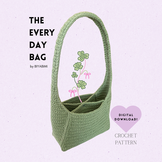 The everyday bag crochet pattern and tutorial combo