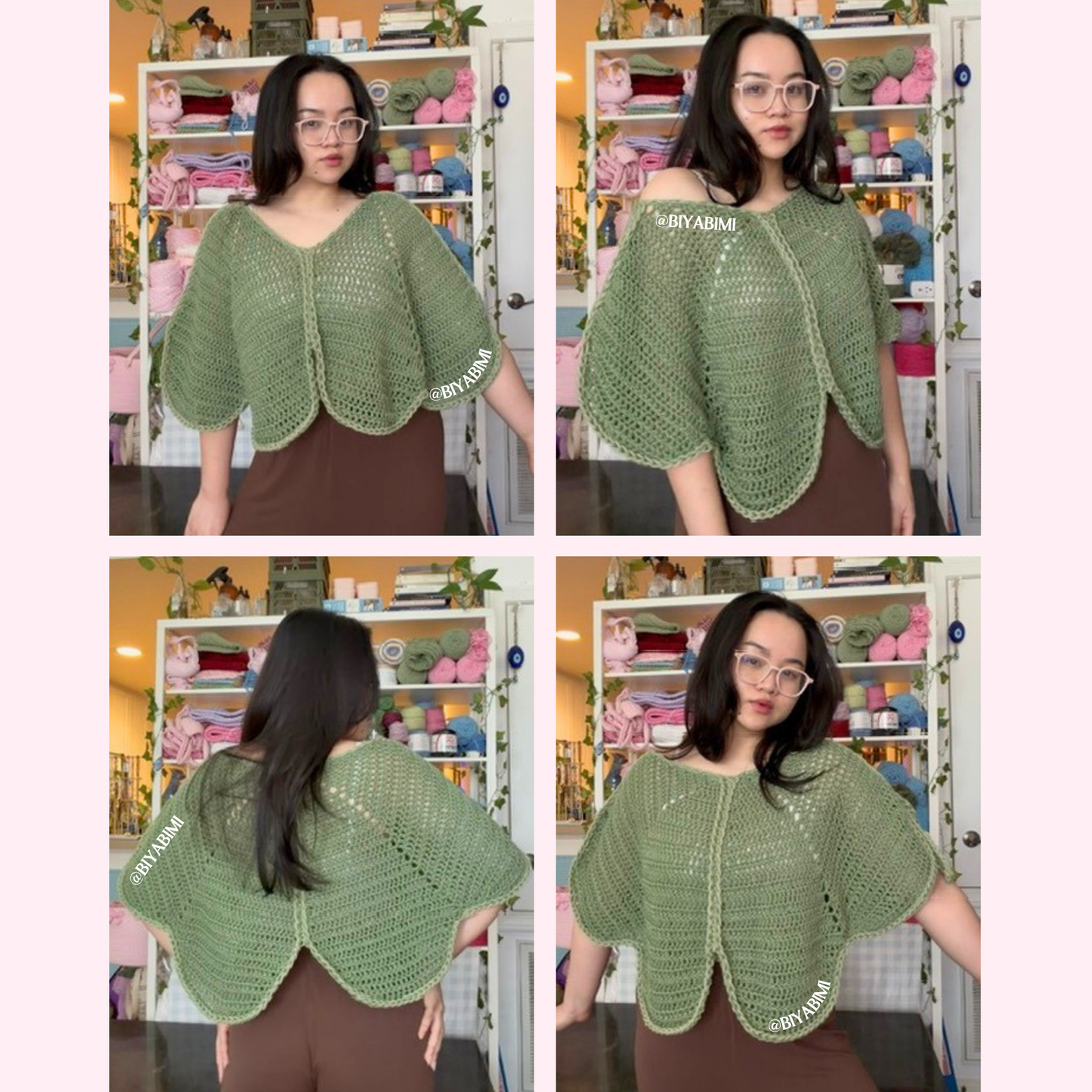 Lucky girl poncho crochet pattern & tutorial combo