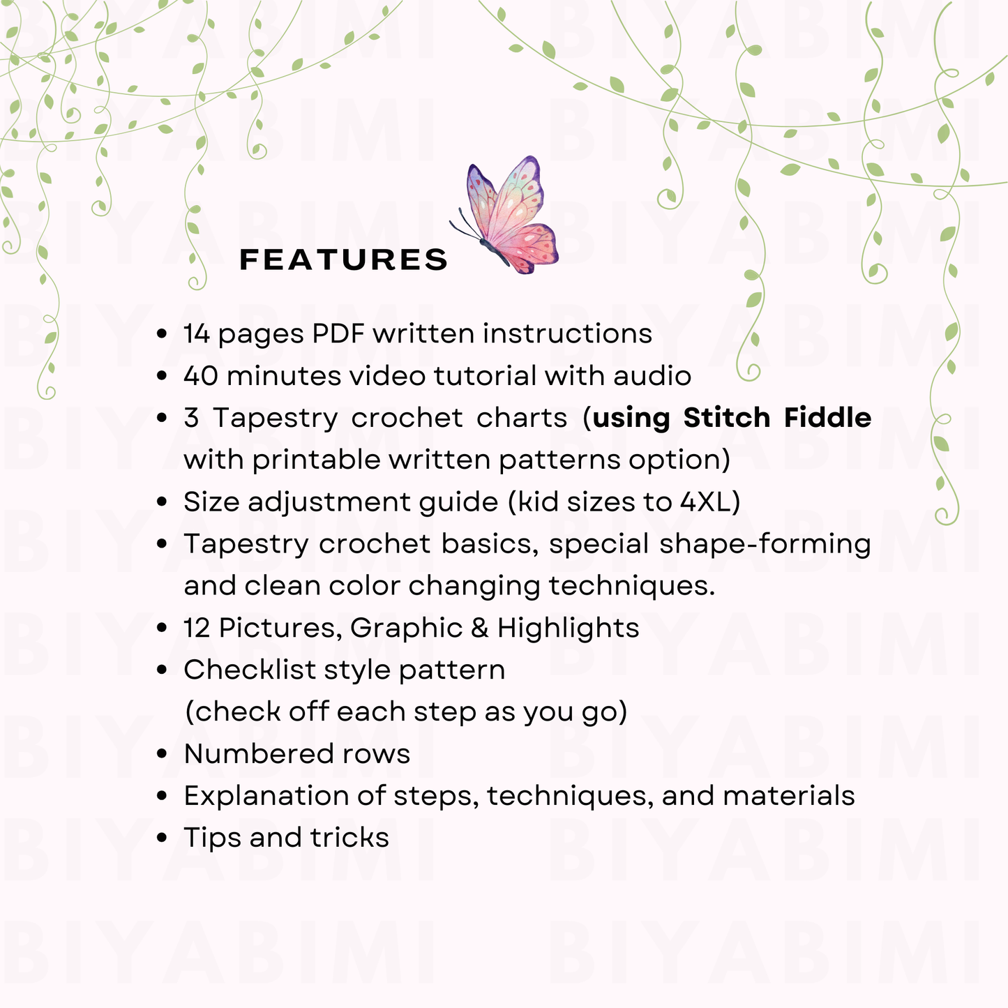 The Monarch butterfly cardigan/sweater crochet pattern & tutorial combo